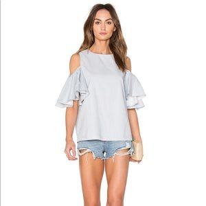 Blanquette Label Striped Poplin Top